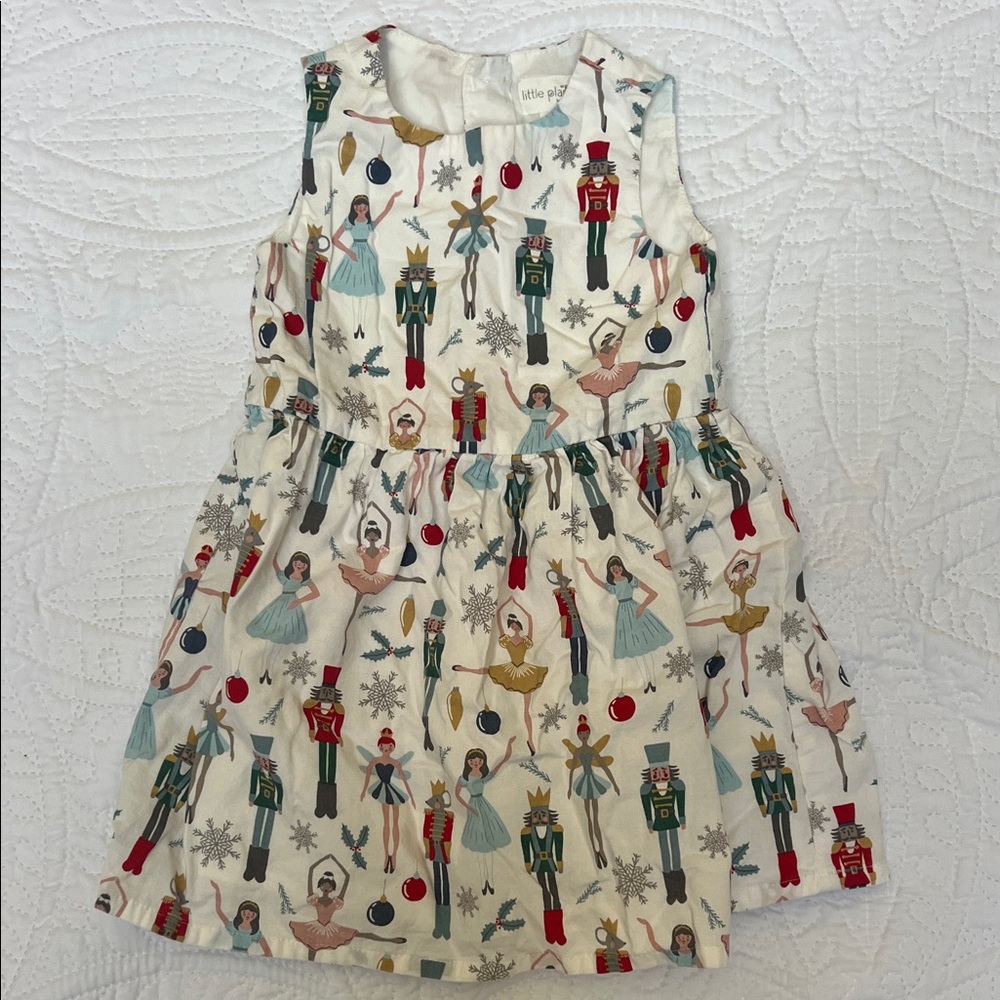 Organic Cotton Dress in Nutcracker Print